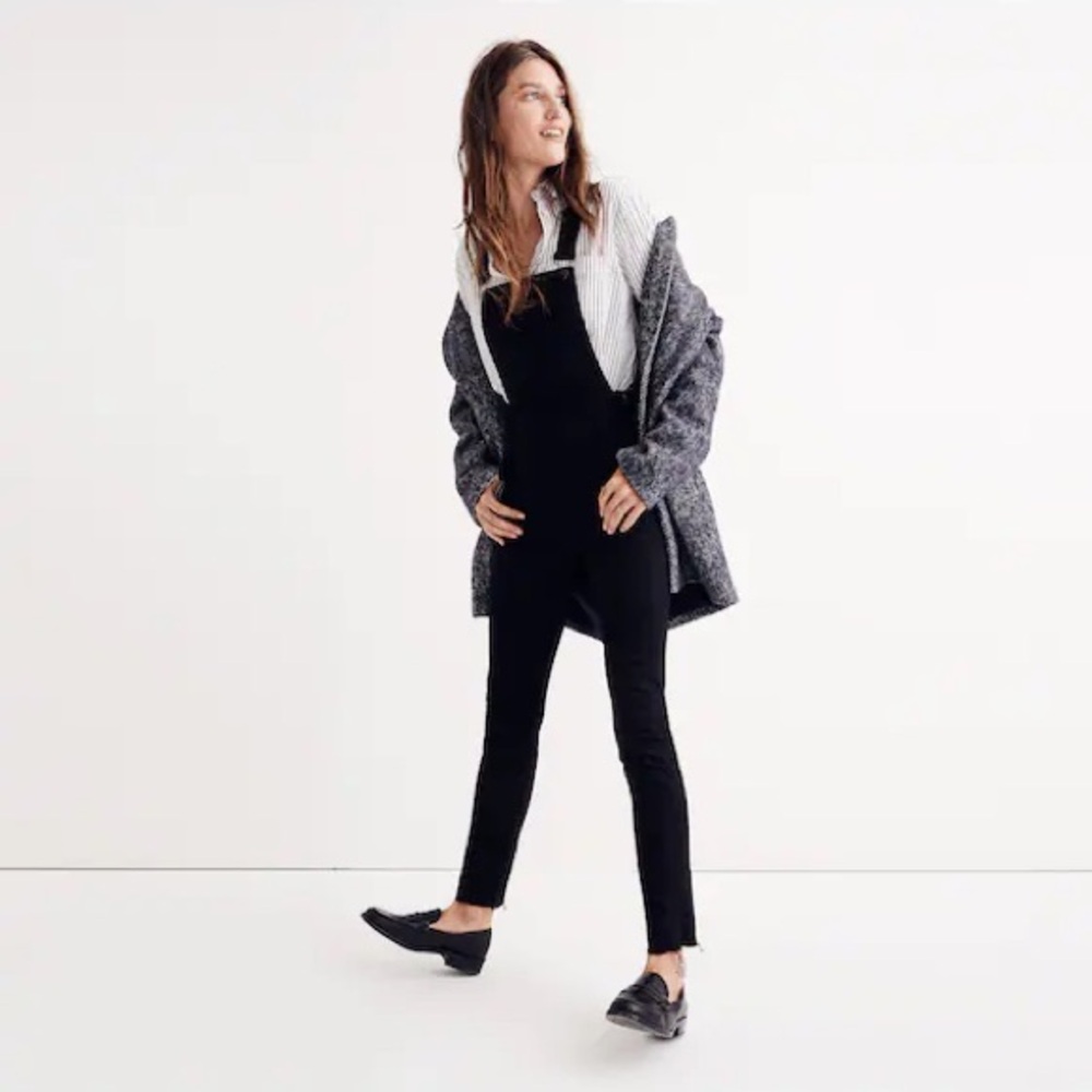 Madewell Skinny Overalls: Raw-Hem Edition True Black